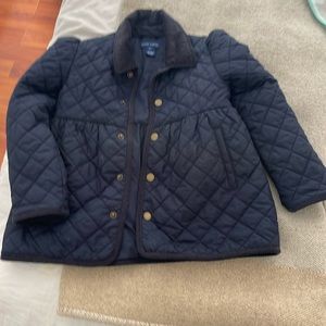 Navy RALPH LAUREN Quilted Barn Jacket girls